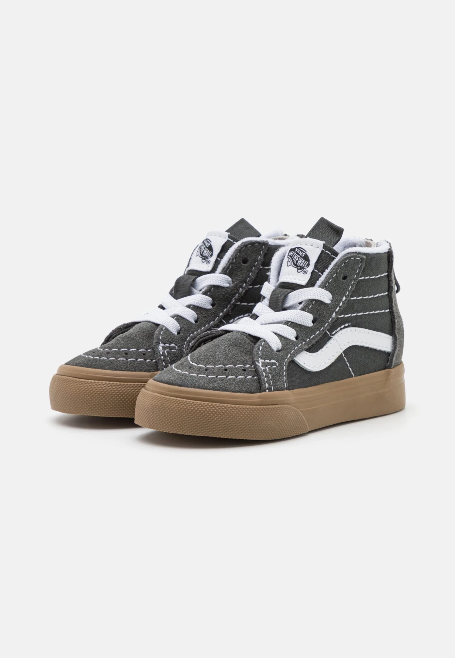 Vans Sk8-Hi Zip Unisex - High-Top Trainers - Grey/True White 2 Vans Sk8-Hi Zip Unisex - High-Top Trainers - Grey/True White - Image 2