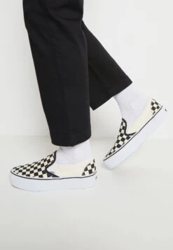 Vans Ua Classic Slip-On Platform - Slip-Ons - Black/White -Shoe Zone Store 0f1b3ceb926f4e6ea2d6a3eaf3d8638a