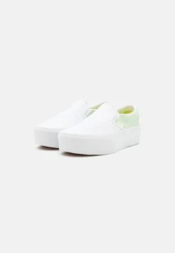 Vans Classic Stackform - Slip-Ons - Green/True White -Shoe Zone Store 145b1bd27431415fbda241d858e940b2