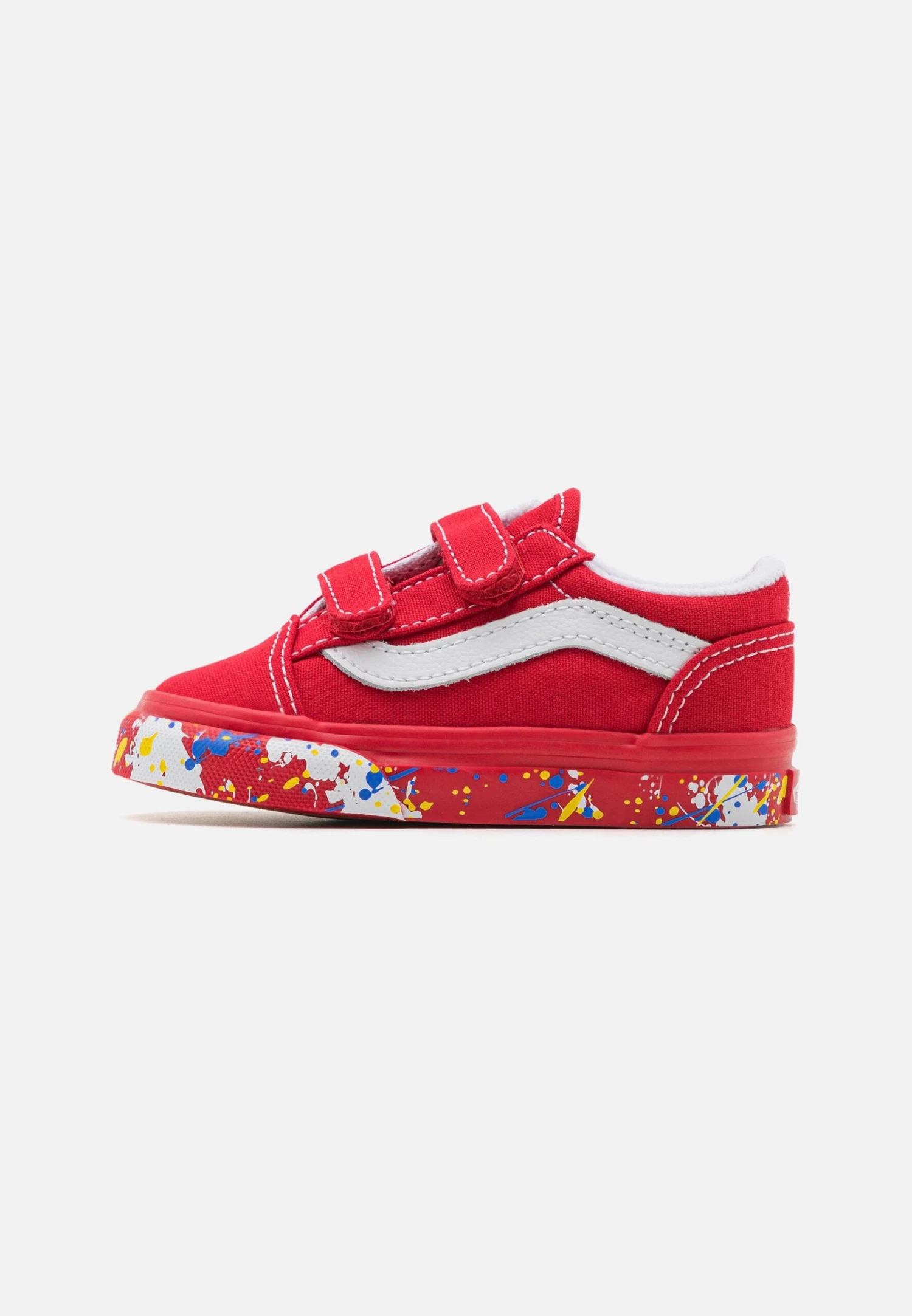 Vans Old Skool Unisex - Trainers - Paint Splatter Racing Red 1 Vans Old Skool Unisex - Trainers - Paint Splatter Racing Red