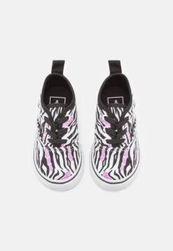 Vans Authentic Elastic Lace- Trainers - Zebra Daze Black -Shoe Zone Store 424055a2ffc64d28b48e14fad9ebb134