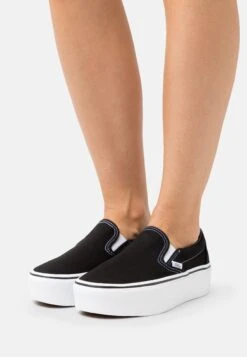 Vans Classic Stackform - Slip-Ons - Black/True White