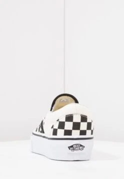 Vans Ua Classic Slip-On Platform - Slip-Ons - Black/White -Shoe Zone Store 68b30c698f9d4b9e946f61f4689392f3