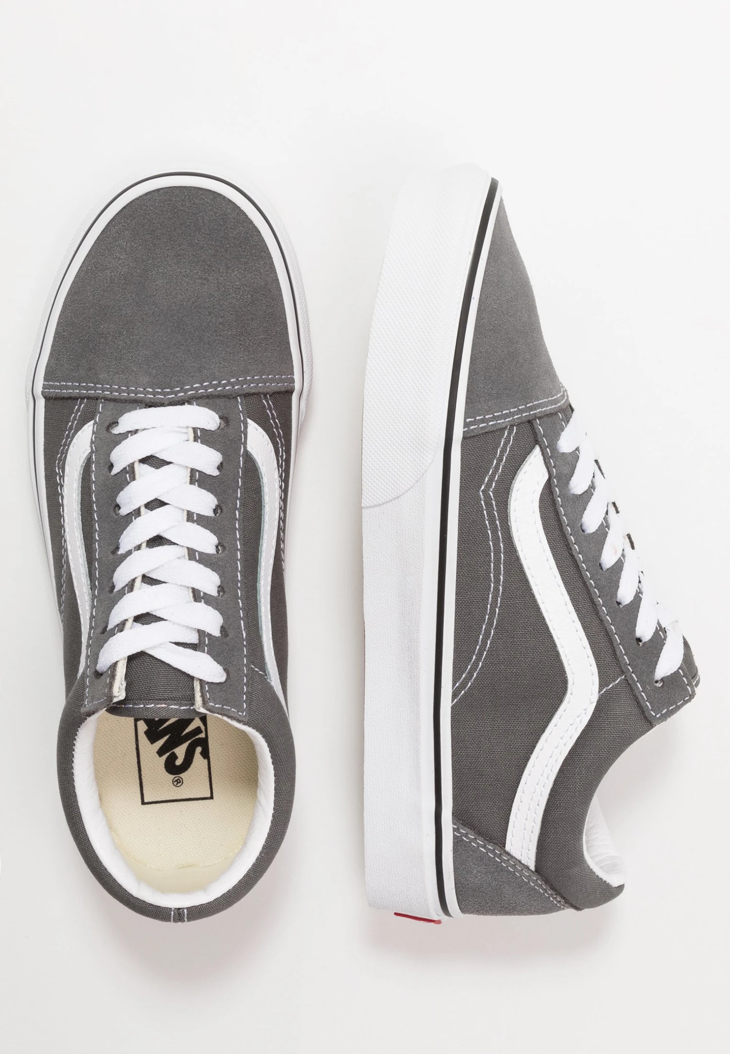 Vans Ua Old Skool - Trainers - Pewter/True White 6 Vans Ua Old Skool - Trainers - Pewter/True White - Image 6