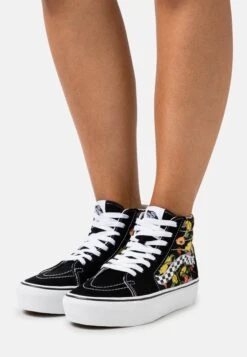Shoe Zone Store 22 Vans Sk8 Platform 2.0 - High-Top Trainers - Black/Multi-Coloured