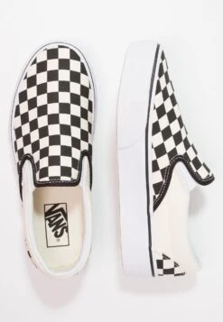 Vans Ua Classic Slip-On Platform - Slip-Ons - Black/White -Shoe Zone Store 85cd6864a0684781b4f7ffed0ea88c09