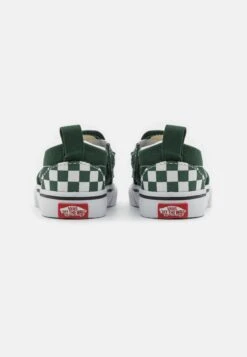 Vans Slip-On Unisex - Trainers - Dark Green/White -Shoe Zone Store e620c39e6be7423493da901090845a77
